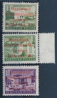 ** 1956 3 Db Soproni Bélyeg (130.000) / 3 Different Stamps - Andere & Zonder Classificatie