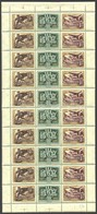 ** 1957 Bélyegnap Hajtott Teljes ív (10.000) / Mi 1501-1502 Complete Folded Sheet - Autres & Non Classés