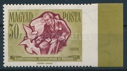 ** 1958 Takarékosság és Biztosítás 30f Jobb Oldalon Fogazatlan, RR! / Mi 1514 Imperforate On The Right Side, RR! - Other & Unclassified