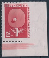 ** 1958 Sport 20f ívsarki, Felül Fogazatlan / Mi 1542 Corner Stamp, Imperforate On Above - Sonstige & Ohne Zuordnung