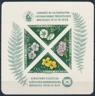 ** 1958 FIP I. Vágott Blokk (15.000) / Mi 28 Imperforate Block - Autres & Non Classés