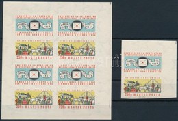 ** 1959 FIP II. Vágott Szelvényes ívsarki Bélyeg és Vágott Kisív (23.500) / Mi 1583 Imperforate Corner Stamp + Mini Shee - Autres & Non Classés