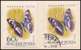 ** 1959 Lepke 60f A Lila Szín Elcsúszásával + Támpéldány / Mi 1636 Shifted Purple Colour - Otros & Sin Clasificación