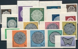 ** 1960 Halasi Csipke I. ívsarki Vágott Sor + 1964 Halasi Csipke II. ívszéli Vágott Sor (14.000) / Mi 1660-1667 + 2000-2 - Autres & Non Classés