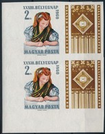 ** 1960 Bélyegnap ívsarki Szelvényes Vágott Pár / Mi 1710 Imperforate Corner Pair - Otros & Sin Clasificación