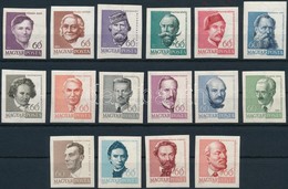 ** 1960 Arcképek Vágott Sor (17.000) / 16 Different Imperforate Stamps - Sonstige & Ohne Zuordnung