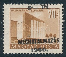 (*) 1960 Meghatalmazás 3Ft Elcsúszott Felülnyomással / 3Ft With Shifted Overprint - Altri & Non Classificati