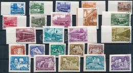 O 1961-1963 Várak II. és Közlekedés Vágott Sorok (31.000) / Mi 1737-1746 + 1924-1937 Imperforate Sets - Other & Unclassified