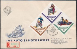 1962 Autó- és Motorsport Vágott Sor 3 FDC-n / Mi 1889-1897 Imperforate Set On 3 FDC's - Autres & Non Classés