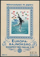 ** 1963 Műkorcsolyázó és Jégtánc EB Vágott Blokk (16.000) / Mi 37 Imperforate Block (pici Betapadás / Small Gum Disturba - Autres & Non Classés