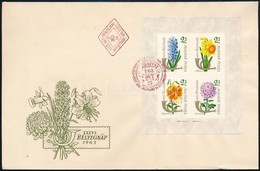 1963 Bélyegnap Vágott Blokk FDC-n Piros Bélyegzéssel / Mi 39 Imperforate Block On FDC - Autres & Non Classés