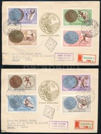 1965 Olimpiai érmesek Vágott Sor 3 FDC-n / Mi 2089-2100 Imperforate Set On 3 FDC's - Other & Unclassified