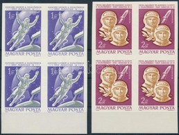 ** 1965 Voszhod Vágott Sor ívszéli Négyestömbökben (16.000) / Mi 2120-2121 Imperforate Blocks Of 4 - Autres & Non Classés