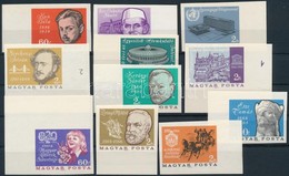 ** 1966 Évfordulók ívszéli Vágott Sor (16.500) / 11 Different Imperforate Stamps - Autres & Non Classés