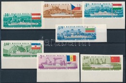 ** 1967 Duna-bizottság ívszéli Vágott Sor (35.000) / Mi 2323-2329 Imperforate Margin Set (ujjlenyomatok / Finger Prints) - Autres & Non Classés