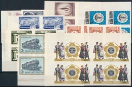 ** 1968 Évfordulók 4 Db Vágott Sor, A Legtöbb Négyestömbökben (48.000) / 9 Different Imperforate Stamps (4 Sets) - Other & Unclassified
