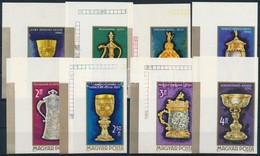 ** 1970 A Magyar ötvösség Remekei ívsarki Vágott Sor / Mi 2625-2632 Imperforate Corner Set (betapadás / Gum Disturbance) - Autres & Non Classés