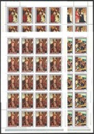 ** 1970 Festmények IX Teljes ívsor / Mi 2633-2639 Sheet Set - Other & Unclassified