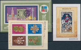 ** 1972-1973 3 Klf Vágott Blokk (13.000) / 3 Different Imperforate Blocks - Autres & Non Classés