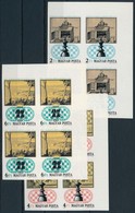 ** 1974 Sakk II. Vágott Sor ívsarki Négyestömbökben, RR! / Mi 2957-2963 Imperforate Set In Corner Blocks Of 4 (1,20Ft, 6 - Sonstige & Ohne Zuordnung