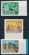 ** 1974 Tájak-városok III. ívszéli Vágott Sor (16.500) / Mi 3001-3003 Imperforate Margin Set - Sonstige & Ohne Zuordnung