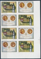 ** 1975 Sopron ívsarki Vágott Szelvényes 8-as Tömb / Mi 3206 Imperforate Corner Blocks Of 8 With Tabs - Sonstige & Ohne Zuordnung