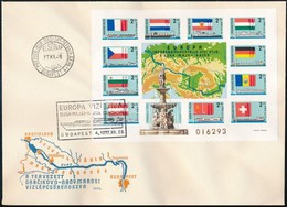 1977 Európa Vízi útja Vágott Blokk FDC-n (25.000) / Mi 128 Imperforate Block On FDC - Sonstige & Ohne Zuordnung