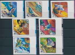 ** 1978 Fantasztikum Az űrkutatásban Vágott ívszéli Sor, Signalstrip PO Jelzéssel / Mi 3265-3271 Imperforate Margin Set - Autres & Non Classés