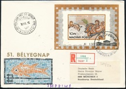 1978 Bélyegnap (51.) Vágott Blokk Ajánlott FDC-n / Mi Block 134 Imperforate On Registered FDC - Sonstige & Ohne Zuordnung