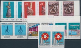 ** 1978-1979 Kovács Margit, Emberi Jogok és KGST Vágott Párok / 3 Different Imperforate Issues In Pairs - Sonstige & Ohne Zuordnung