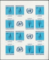 ** 1979 Emberi Jogok Egyetemes Nyilatkozata Vágott Kisív (12.000) / Mi 3334 Imperforate Mini Sheet - Autres & Non Classés
