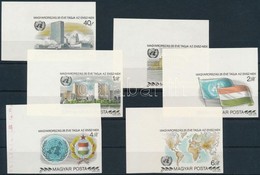 ** 1980 Magyarország 25 éve Tagja Az ENSZ-nek ívsarki Vágott Sor / Mi 3461-3466 Imperforate Corner Set - Andere & Zonder Classificatie