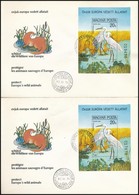 1980 4 Db Madarak Vágott Blokk FDC-n (24.000) / 4 X Mi 146 Imperforate Block On FDC - Autres & Non Classés