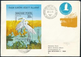 1980 Madarak - Védett Vízimadarak Vágott Blokk FDC-n / Mi Block 146 Imperforate On FDC - Autres & Non Classés