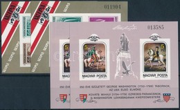 ** 1981-1982 2 Db WIPA és 2 Db Washington Vágott Blokk / 2 X Mi 150, 158 Imperforate Blocks - Sonstige & Ohne Zuordnung