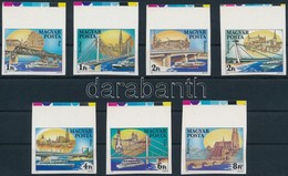 ** 1985 Duna-hidak ívszéli Vágott Sor / Mi 3733-3739 Imperforate Margin Set - Autres & Non Classés