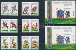 ** 1986 Labdarúgó VB Vágott Sor Párokban + 2 Db Vágott Blokk (17.000) / Mi 3815-3819 Imperforate Pairs + 2 X Mi 183 Impe - Other & Unclassified