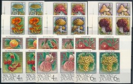 ** 1986 Gyümölcsök és Gombák Vágott Sorok ívszéli Párokban (18.000) / Mi 3848-3853, 3871-3876 Imperforate Maring Pairs - Other & Unclassified