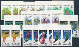 ** 1987 Díszhalak és Téli Olimpia Vágott Sorok ívszéli Párokban (19.000) / Mi 3877-3882, 3929-3934 Imperforate Margin Pa - Sonstige & Ohne Zuordnung