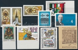** 1987 9 Klf Vágott Bélyeg, Közte ívszéli (14.500) / 9 Different Imperforate Stamp - Autres & Non Classés