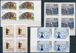 ** 1989 4 Klf Vágott Négyestömb, Sok ívszéli értékkel (26.400) / 4 Different Imperforate Blocks Of 4 - Autres & Non Classés