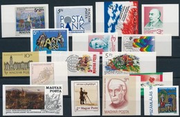 ** 1989 16 Klf Vágott Bélyeg, Sok ívszéli értékkel (29.600) / 16 Different Imperforate Stamps - Autres & Non Classés