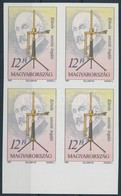 ** 1991 Eötvös Torziós Ingája ívszéli Vágott 4-es Tömb (16.000) / Mi 4124 Imperforate Margin Block Of 4 - Other & Unclassified