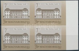 ** 1991 Kastélyok IV. ívszéli Vágott Négyestömb (22.000) / Mi 4149 Imperforate Margin Block Of 4 - Autres & Non Classés