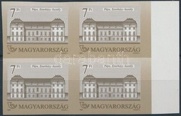 ** 1991 Kastélyok IV. ívszéli Vágott Négyestömb (22.000) / Mi 4149 Imperforate Margin Block Of 4 - Otros & Sin Clasificación