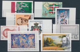 ** 1991 9 Klf Vágott Bélyeg, A Legtöbb ívszéli (19.800) / 9 Different Imperforate Stamps - Altri & Non Classificati