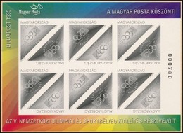 ** 1995 Olympiafila Kisív és Sorszámozott Feketenyomat Blokk / Mi 4347-4348 Mini Sheet And Black Print Block - Autres & Non Classés