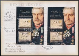 2019 Gervay Mihály Normál és Vágott Blokk FDC-n / Perforate And Imperforate Block On FDC - Sonstige & Ohne Zuordnung