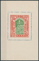 1924 Than Mór Emlékív I. 'A Magyar Levélbélyeg' I. Műmelléklete, Sorszám Nélkül / Souvenir Sheet - Sonstige & Ohne Zuordnung