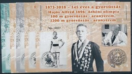 ** 2018 145 éves A Gyorsúszás 5 Db-os Emlékív Garnitúra Azonos Sorszámmal / Souvenir Sheet Collection Of 5 - Altri & Non Classificati